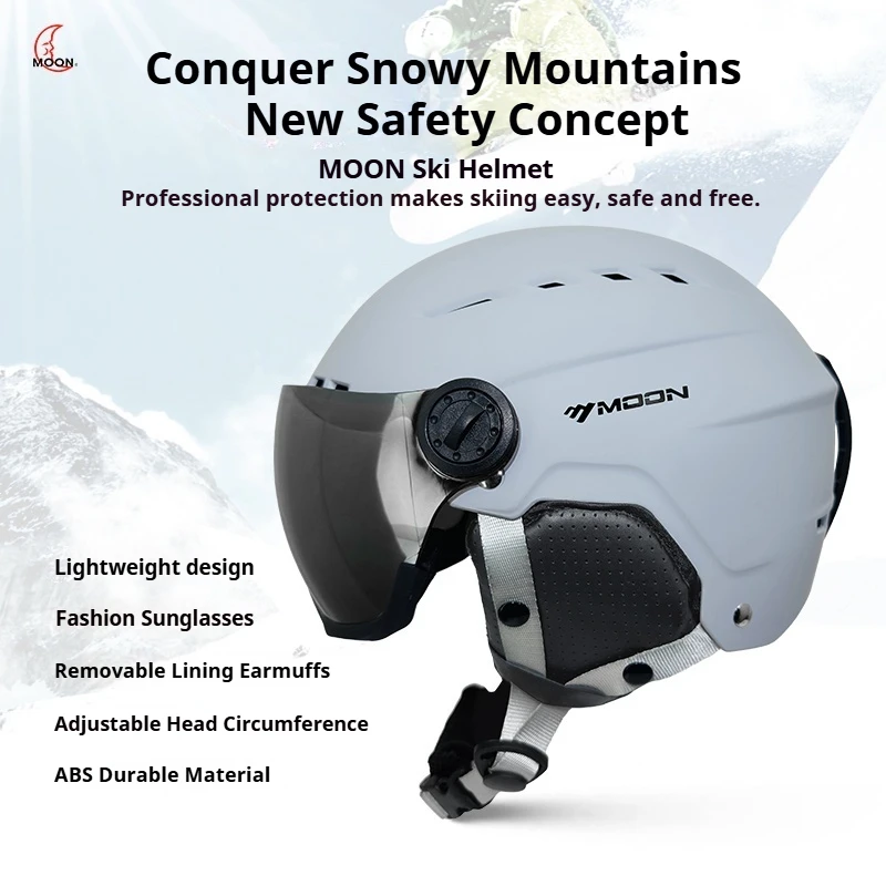 Casque de ski et snowboard Moon, très vendu, ABS+EPS, visière intégrée, poids léger, pour adultes, hommes et femmes