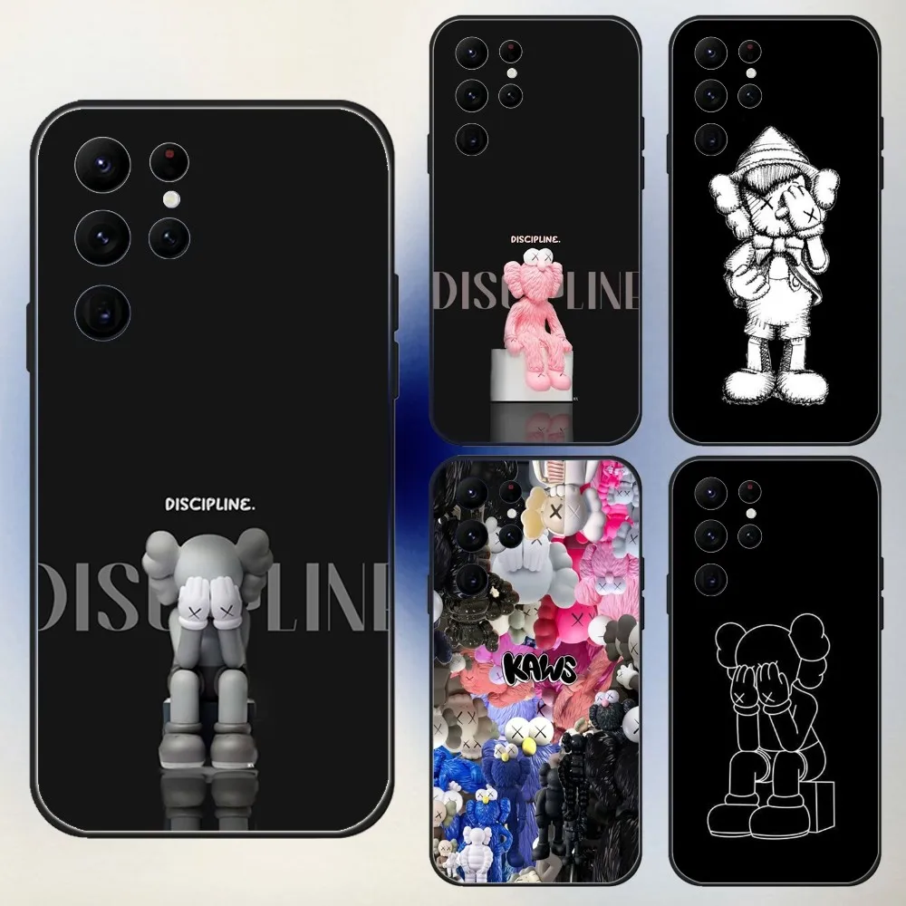 Fashion Doll X-X Phone Case For Samsung S24,23,22,30,21,10,9,Ultra,Plus,Lite,FE,5G A-KA-W-S Black Soft Case