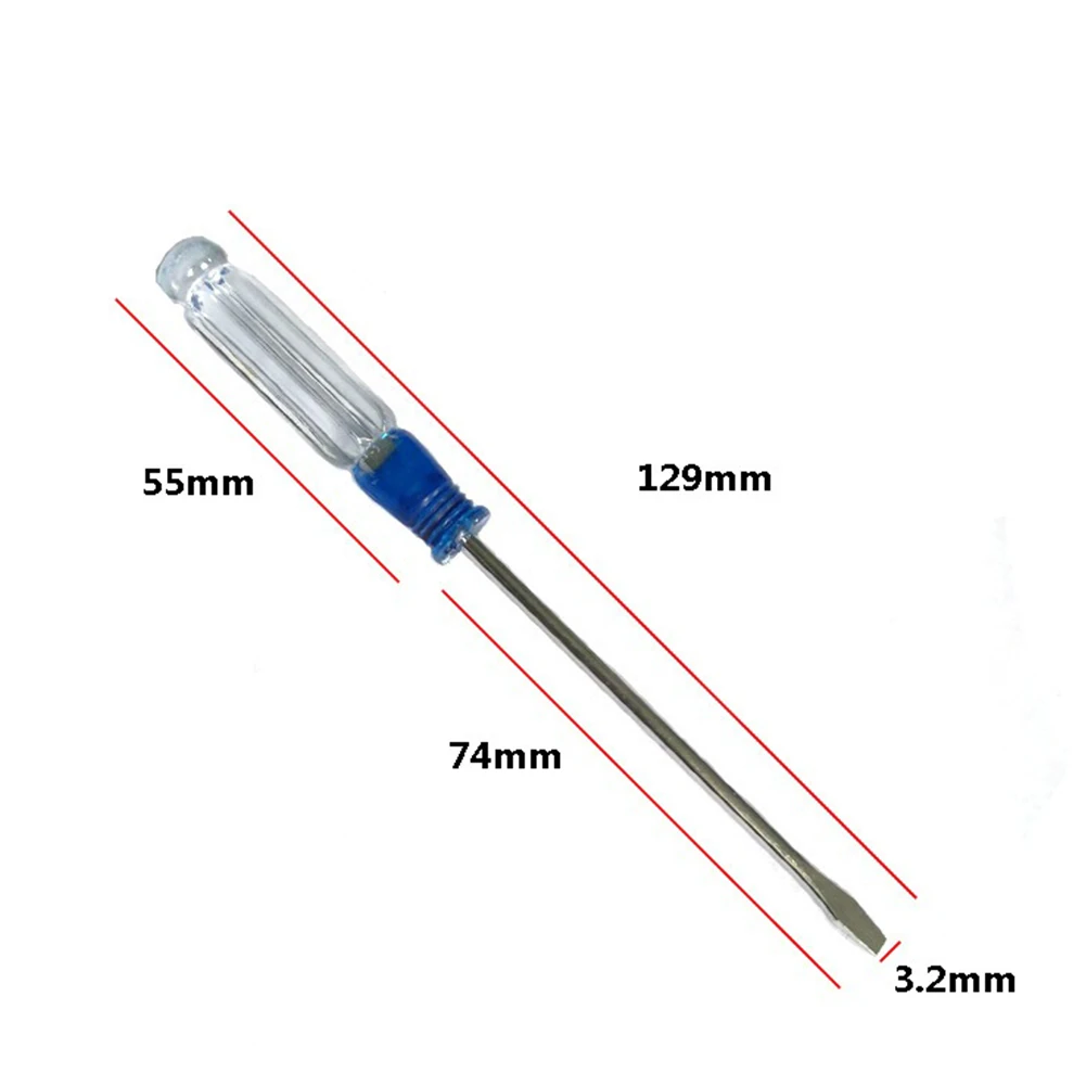 Small Slotted Cross Screwdriver 130mm-Length-3mm Head Magnetic Screwdriver Set Precision Cutting Professional Hand Tool Parts