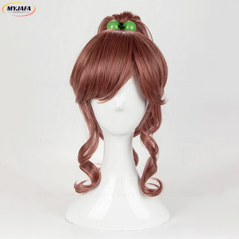 

High Quality Sailor Jupiter Cosplay Wig Long Red Brown Ponytail Bangs Heat Resistant Synthetic Hair Anime Wigs + Wig Cap