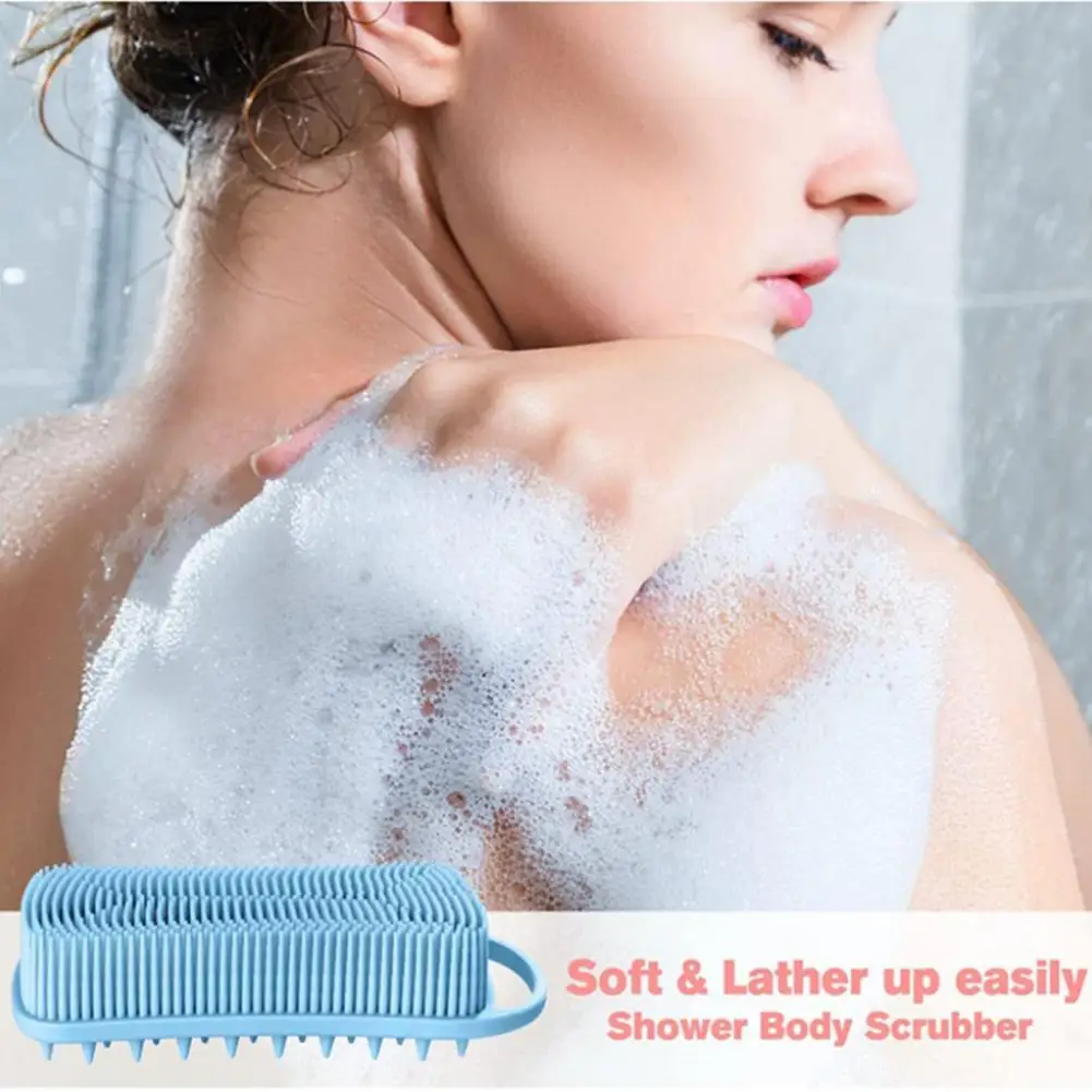 

Bath Brush for Skin Soft Flexible Bath Brush Revitalize Shower Routine with Dual-sided Silicone Body Scrubbers Exfoliating for A