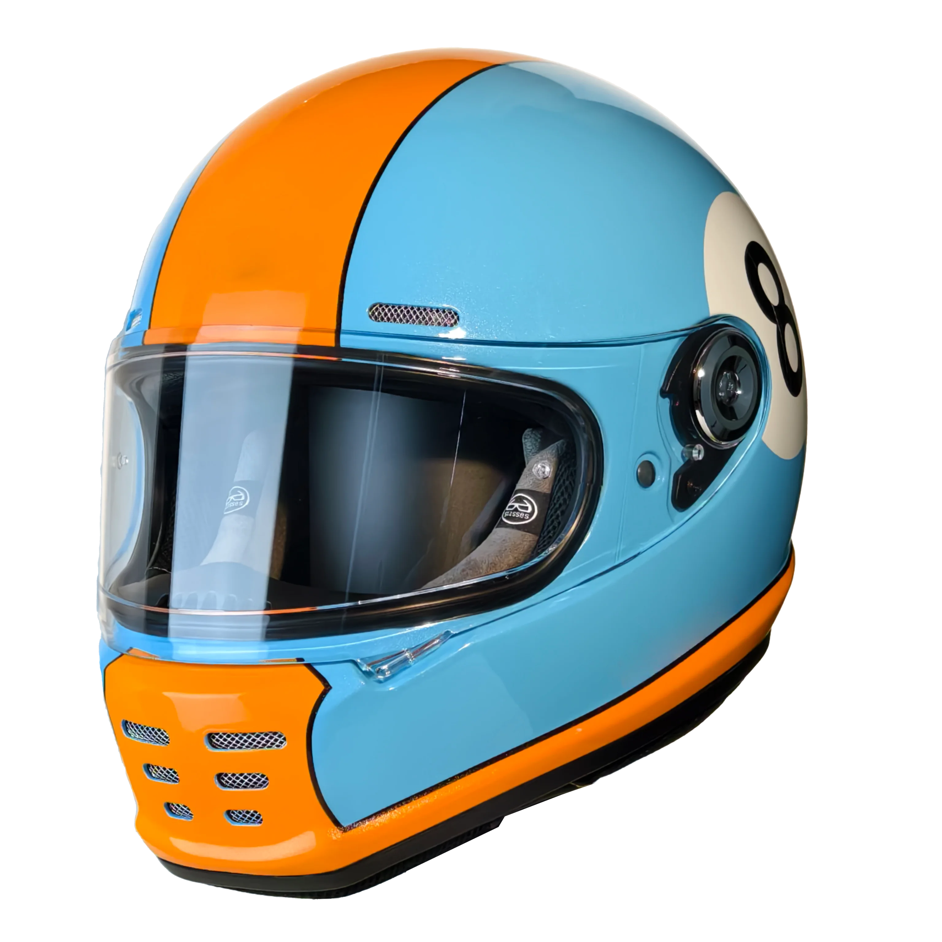 Full Face Motorcycle Helmet With Bluetooth - Bluetooth özellikli ABS Retro Tam Yüz