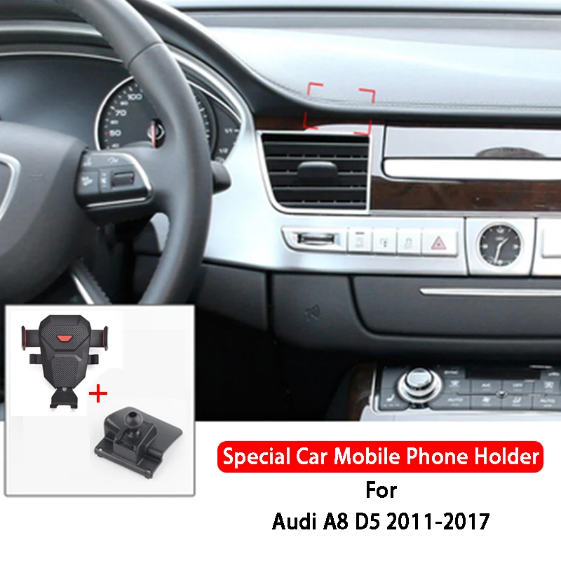 

Car Phone Holder 360 Degree Support Mobile Dashboard Mount Car Holder Phone Stand For Audi A8 D5 2011-2017 Car Accessories