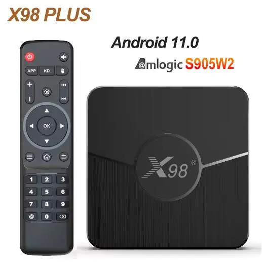 Smart TV Box X98 Plus Amlogic S905W2 Android 11 4GB 64GB Set Top Box Support H.265 AV1 Dual Wifi BT5.0 Media Player PK X96 X6 X4