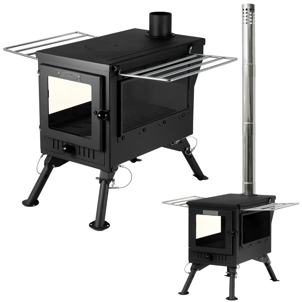 Outdoor Camping Tent Wood-burning Stove Foldable Portable Burning Stove Heating Tent Stove Picnic and Barbecue Fireplace