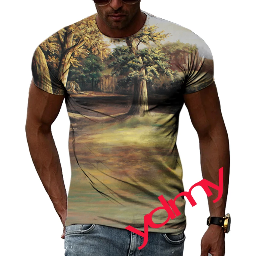 Summer A Sense Of Antiquity Quick-Dry Men's T-shirt Hip Hop 3D Print Personality   Neck Short Sleeve  Fashion Clothes