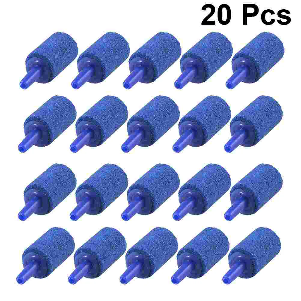 

20 Pcs Air Stone Sponge Filter Pump Bubbler for Aquarium Fish Tank Blue Ball Shape