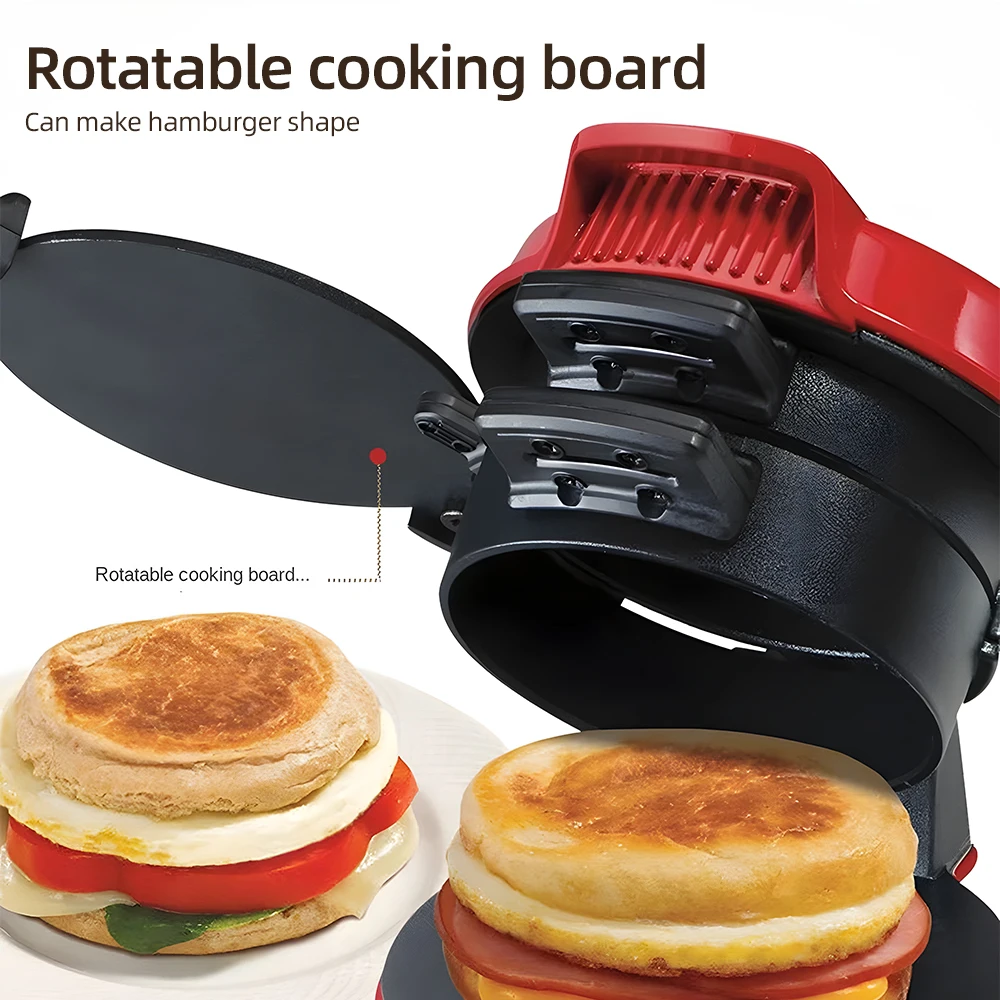 Portable Burger Sandwich Omelette Toaster Maker Breakfast Sandwich Hamburger Maker with Egg Cooker Ring Non Stick for Pancakes