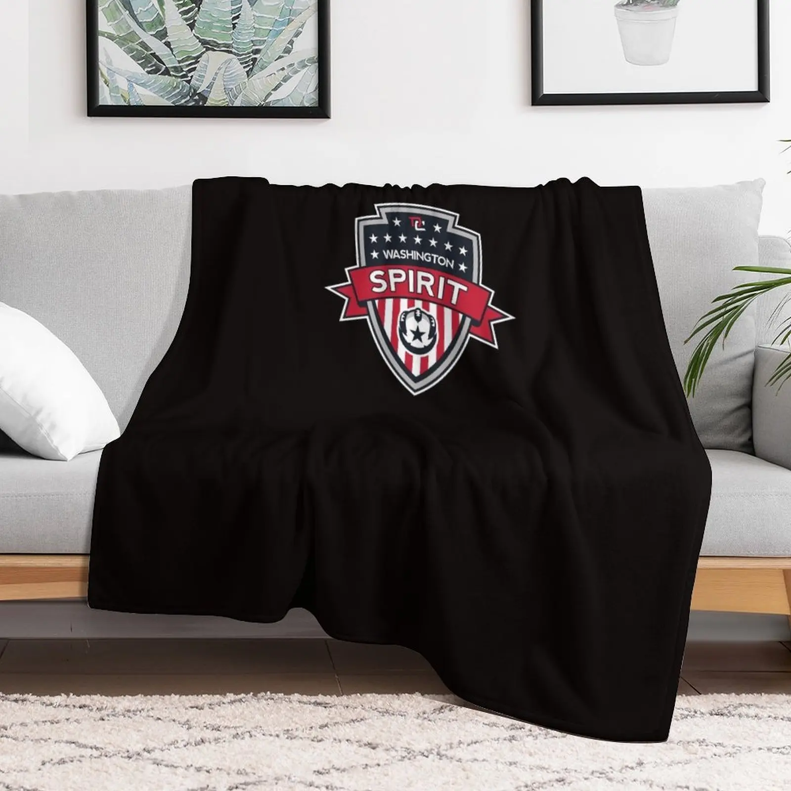 Washington Spirit Icon Classic T-Shirt Throw Blanket