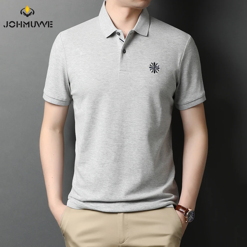 Men\'s Embroidered Casual Fashion Short Sleeved POLO Shirt Summer Comfortable Top