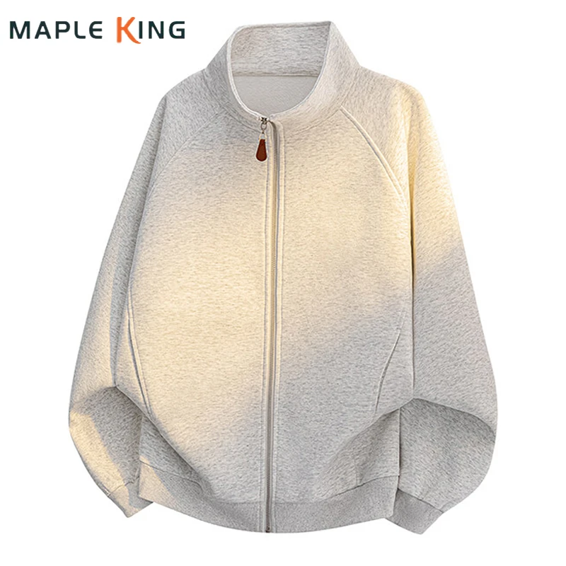 

Fashion Stand Collar Designer Hoodies and Sweatshirts for Men Women Solid Oversize Cardigans Zipper Sudaderas Hombre Streetwear