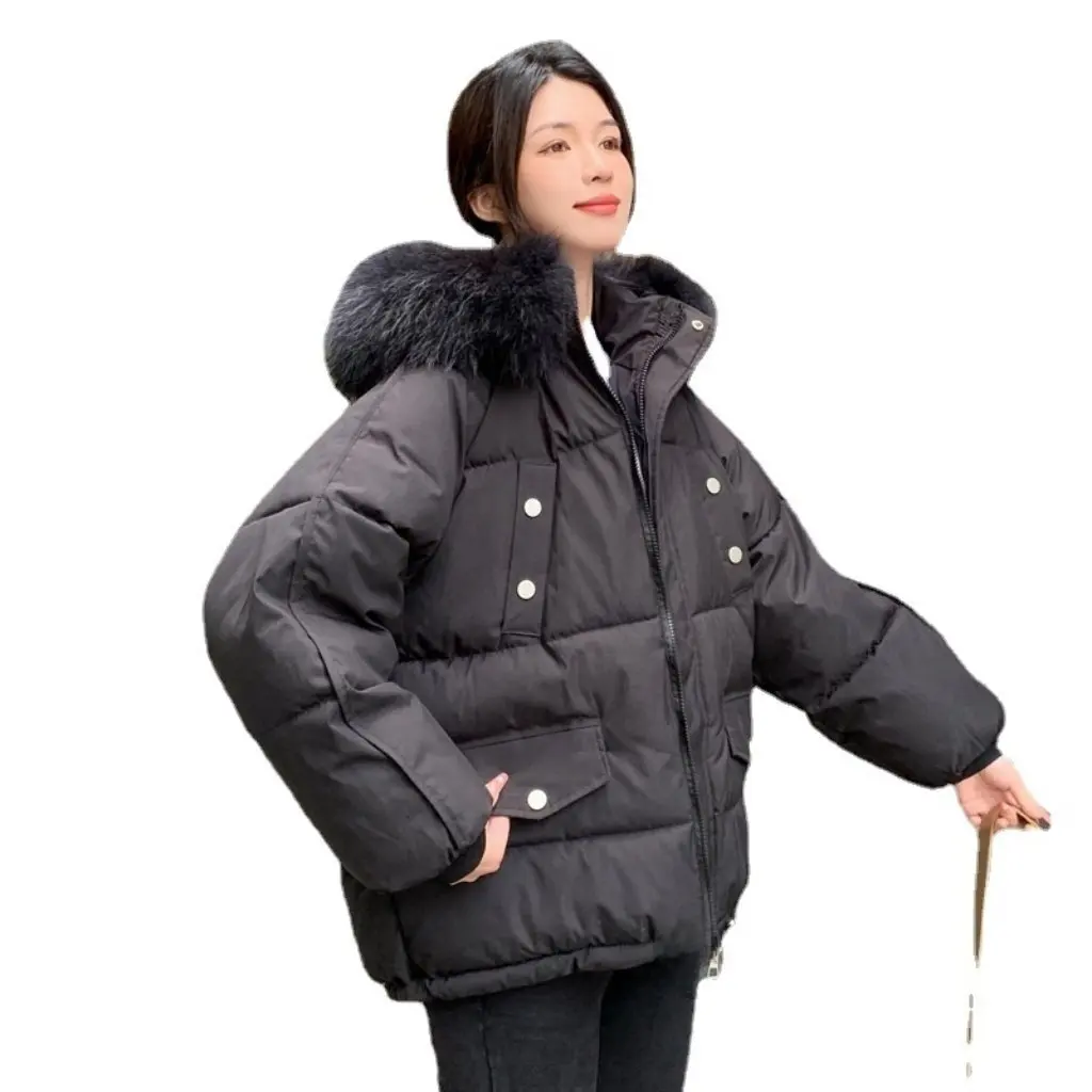 

Women's Winter Short Cotton-Padded Coat down Bread Style Korean Thickened Loose Fit New Student Friendly