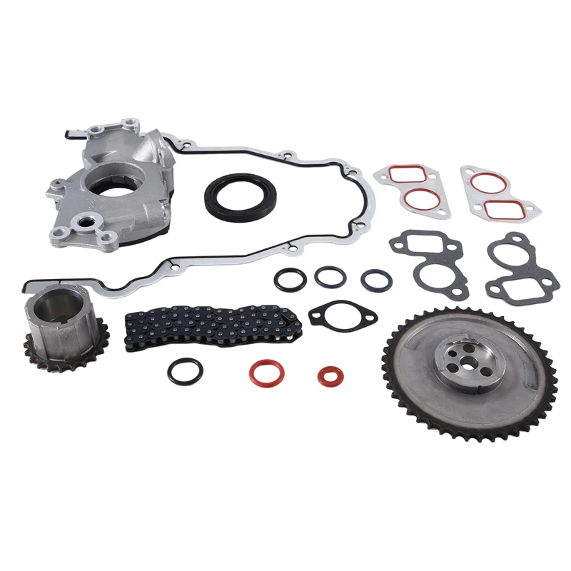 High Volume Oil Pump Change Gaskets Timing Chain Kit For GM LS 5.3L 6.0L 12576407, 12556582, 12678151, TS33210, TCS45993