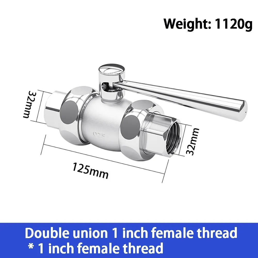 

Шаровой кран из нержавеющей стали 304, 4 точки, 6 точек, 1 дюйм, водопроводная труба DN15, двойной внутренний и внешний провод, 20 больших