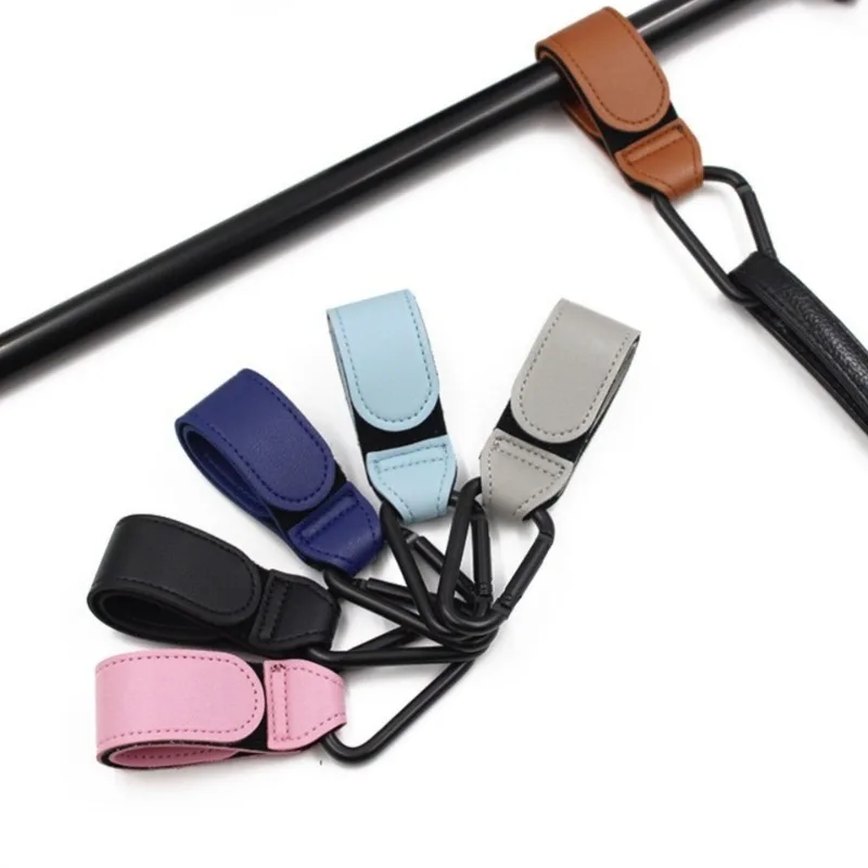 Leather Baby Bag Stroller Hook Pram Rotate 1/2pcs 360 Degree Rotatable Cart Organizer Pram Hook Stroller Accessories