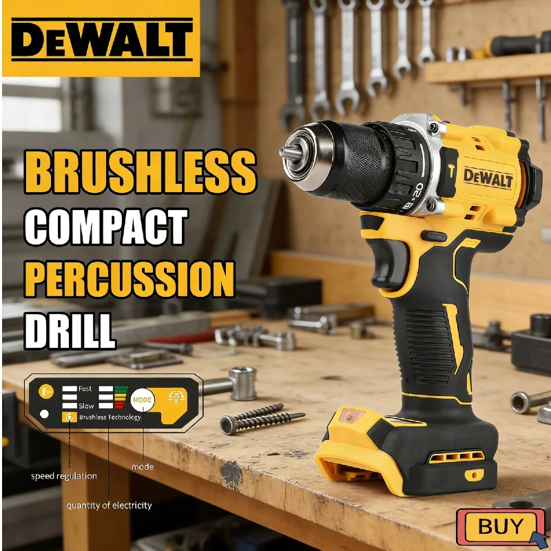 

Аккумуляторная ударная дрель-шуруповерт DEWALT DCD805, бесщеточная, многофункциональная, 20В