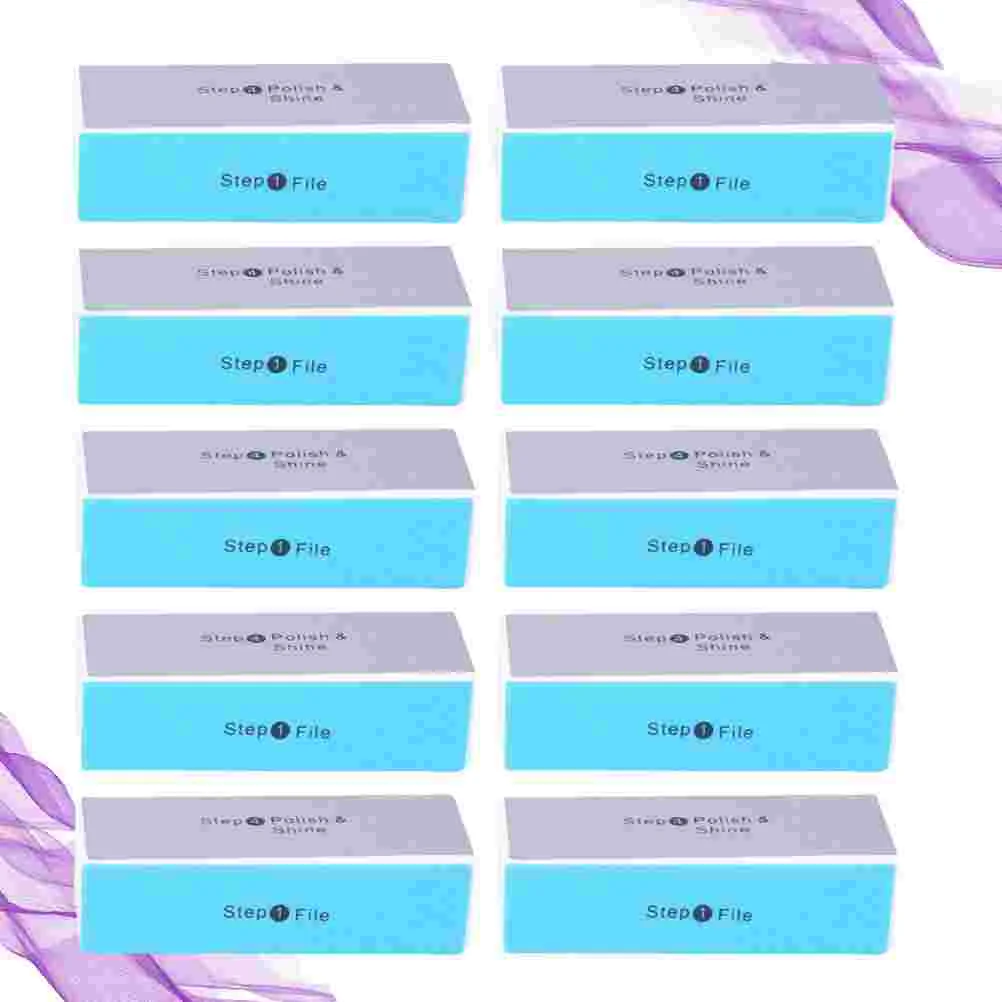 10 Pcs Nail File Fingernail Files Artwork Polishing Sponge Bodhi Buffer Block Major