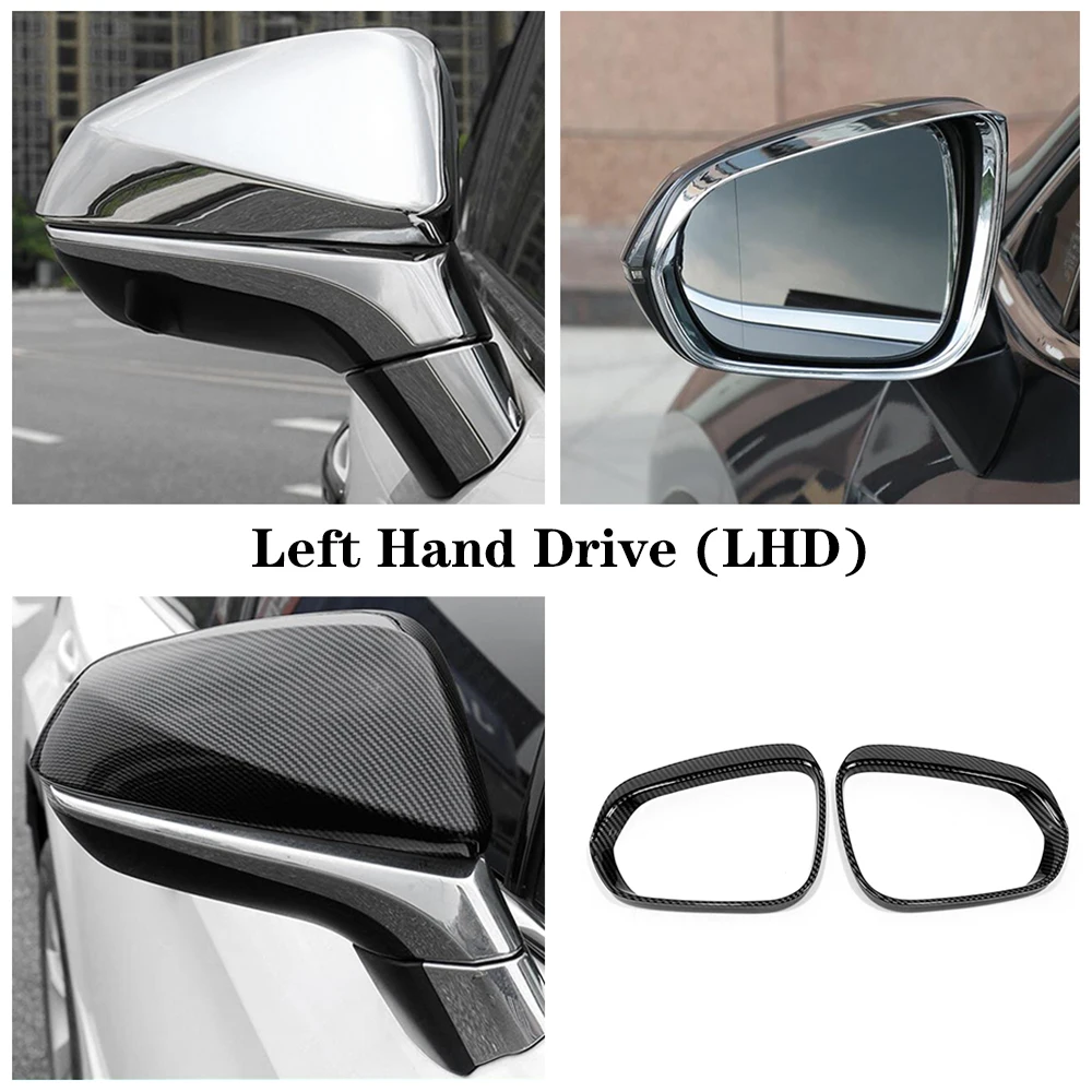 

LHD Styling Chrome Carbon Car side rear view mirror Decoration Cover Trim For Lexus NX 260 300h 350h 2015 - 2022 Accessories