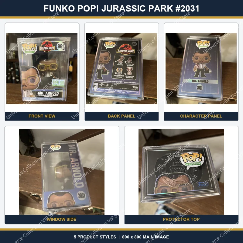 Funko Pop Jurassic Park Mr. Arnold Collectible Vinyl Figure Movie Character Display Ornament Decor Gift for Dinosaur Film Fans