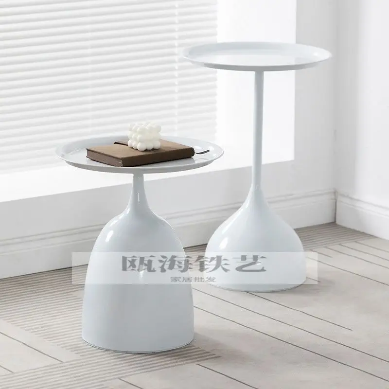 Nordic bedside cabinet Corner table coffee table living room bedside round tea table furniture