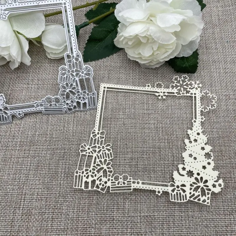 Christmas Frame Metal Cutting Dies Stencils For DIY Scrapbooking Decorative Embossing Handcraft Die Cutting Template Mold