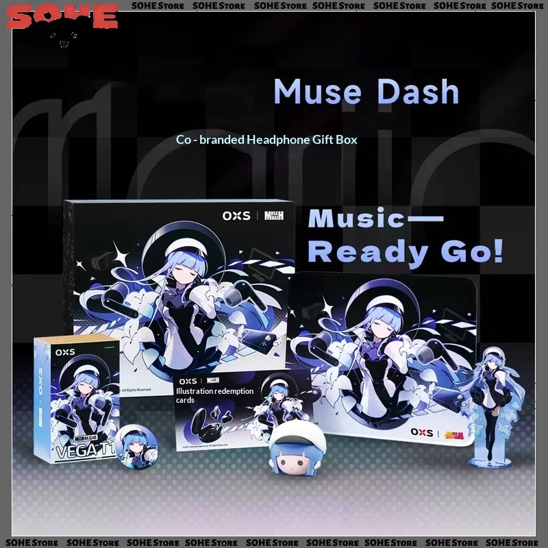 

Muse Dash T1 Vega Wireless Esports Gaming Bluetooth Earphones Marija Anime Gaming Peripheral 2.4g Noise Reduction Male Game Gift