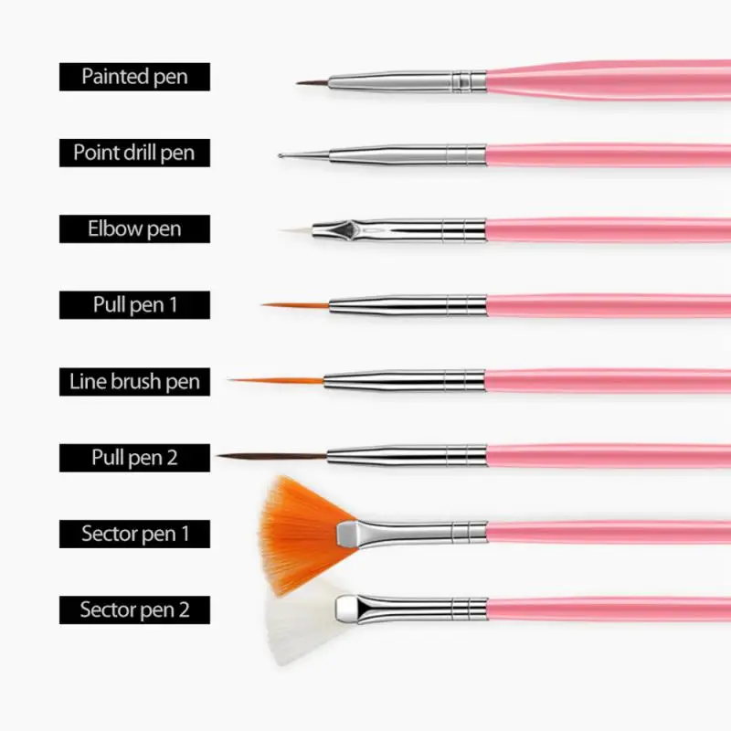 Nail Brush For Manicure Gel Brush For Nail Art 15Pcs/Set Nail Brush Acrylic Liquid Powder Carving Gel Brush