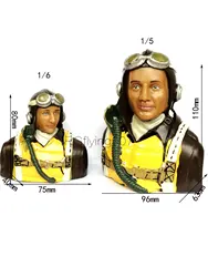 Model aircraft pilot 1/6 WWII American pilots 1/6 Scale RC Airplane Pilot Figure Model