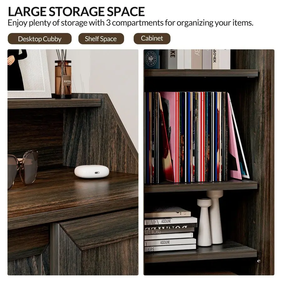 Storage Cabinet, Buffet Sideboard with Sliding Doors and Adjustable Shelf, Shoe Rack for Entryway, Sideboard Cabinet Accent Cabi