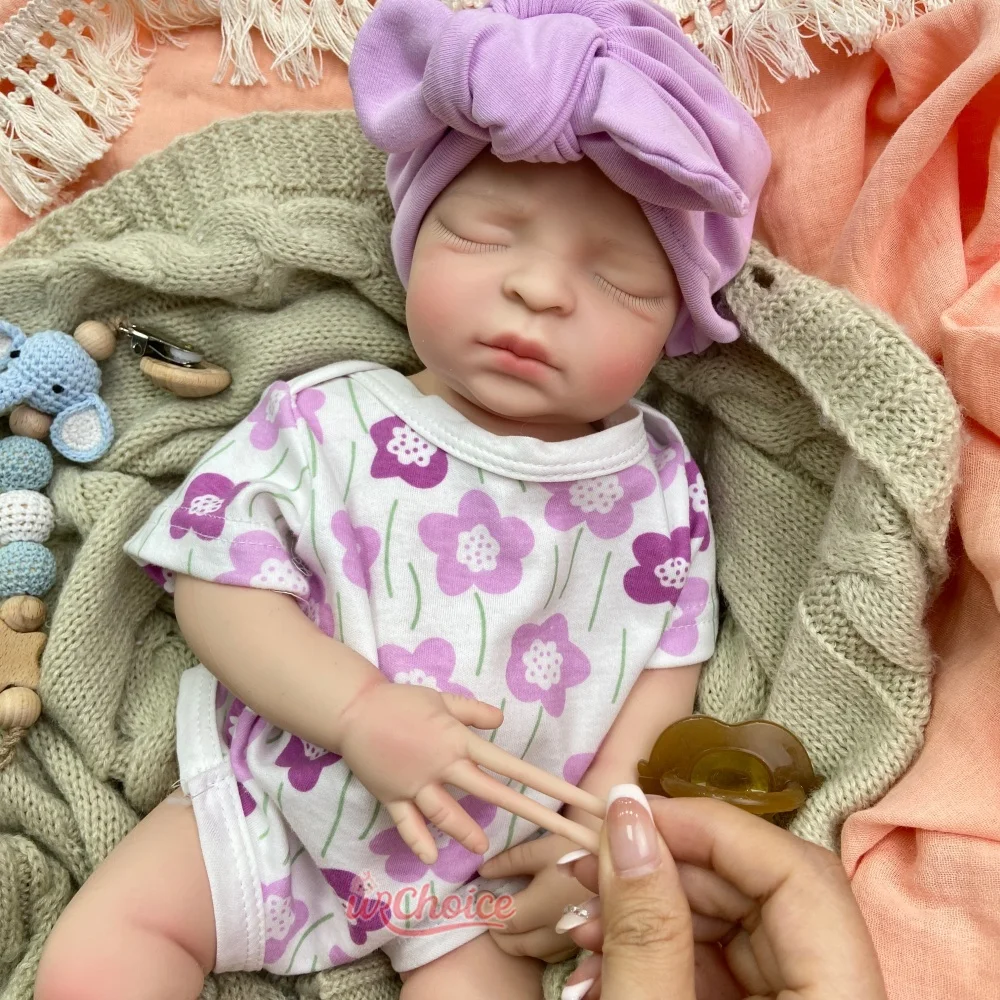 Realistic 17inch Full Silicone Reborn Doll Can Open Mouth Newborn Doll High Simulation Professional Prop for Movie Shooting