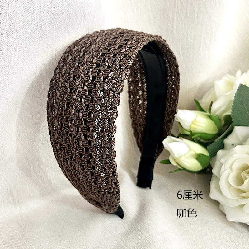 8cm Wide Striped Headband for Women
