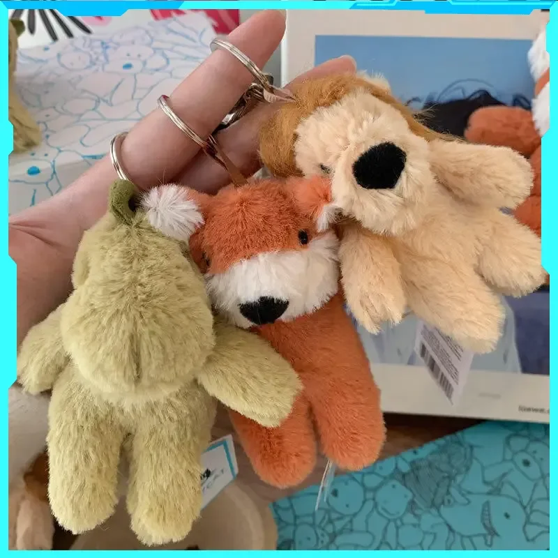 

JELLYCAT UK Fun Fox Lion Dinosaur Small Animal Plush Keychain With Bag Pendant Birthday Christmas Gift For Kids