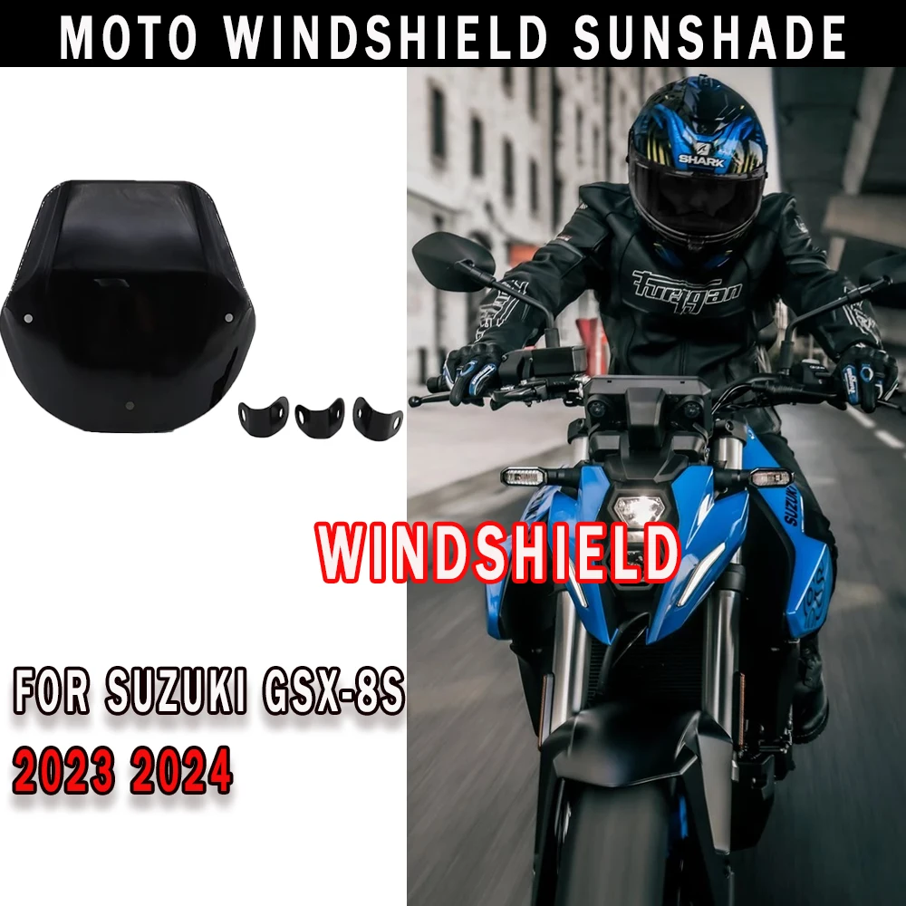 

Подходит для Suzuki GSX-8S GSX 800S GSX S8S GSX8S 2023 2024, компактное лобовое стекло мотоцикла, солнцезащитная направляющая пластина, замена