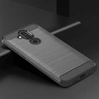 For Nokia X7 nokia8.1 Soft Silicone Case Luxury Carbon Fiber Phone Cover for nokia 8.1 x7 Shockproof Matte Back Cases