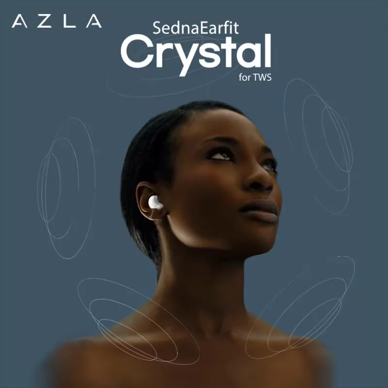 AZLA SednaEarfit Crystal Eartips for TWS Wireless Bluetooth Headphone Anti-Slip Silicone Earplug for Oppoencox Galaxy Earbuds