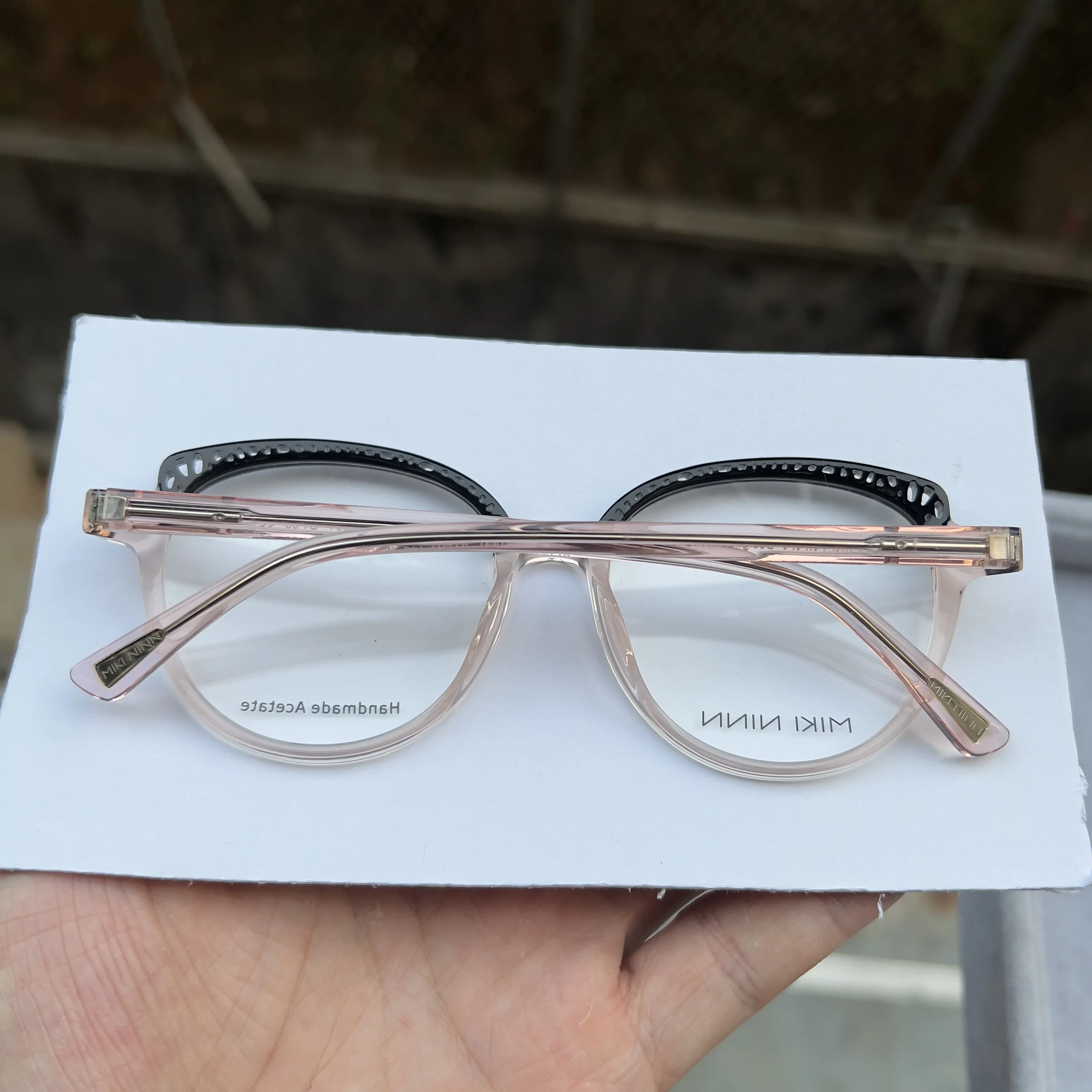 Fashionable  Eyeglasses Frames Designed By French Designer Handcrafted Acetate Fiber Myopia Hyperopia and Progressive Lenses