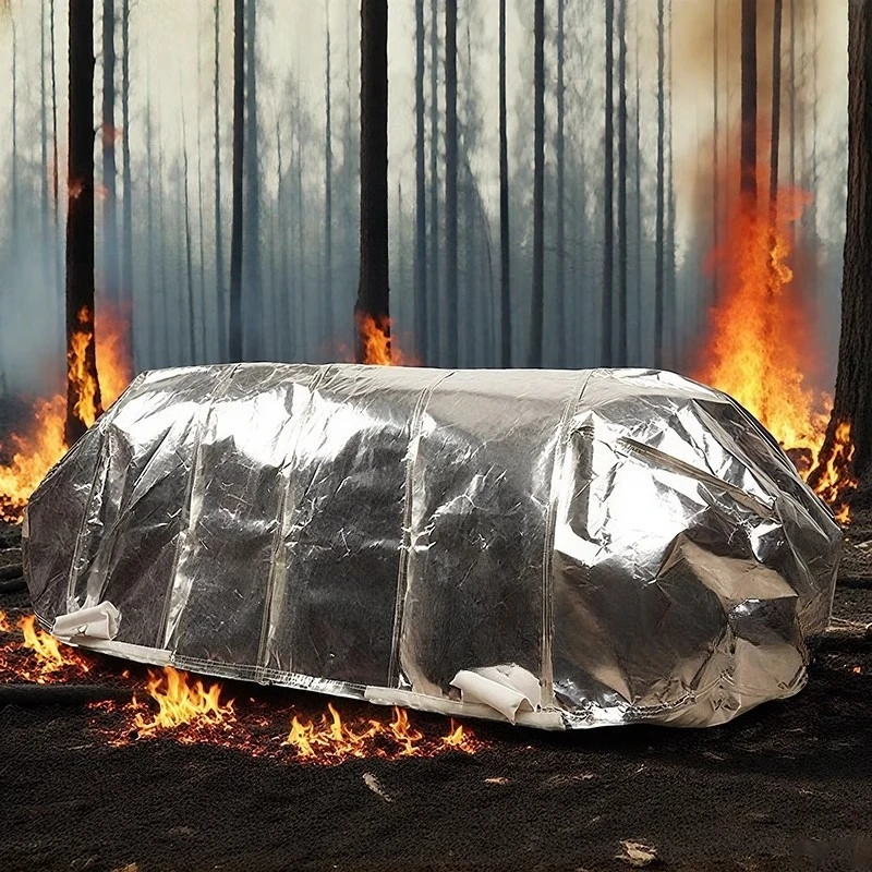 Fiber fire shelter emergency avoidance quick escape tent high-rise fire self-rescue heat insulation fire shelter