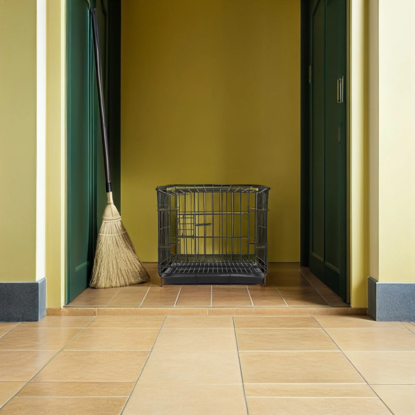 

Foldable Small Pet Dogs Crate Metal Wire Portable Travel Pet Carrier for Cats Rabbits Indoor Outdoor Ventilated Playpen