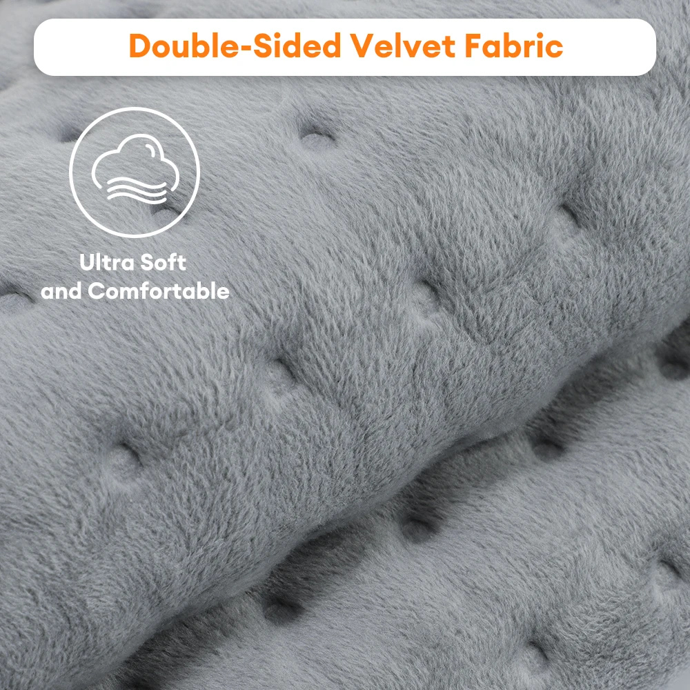 Electric Heating Pad 9 Heat Levels, Soft Microfiber Warm Throw Blanket with Timer, Washable Heated Mat for Office Home