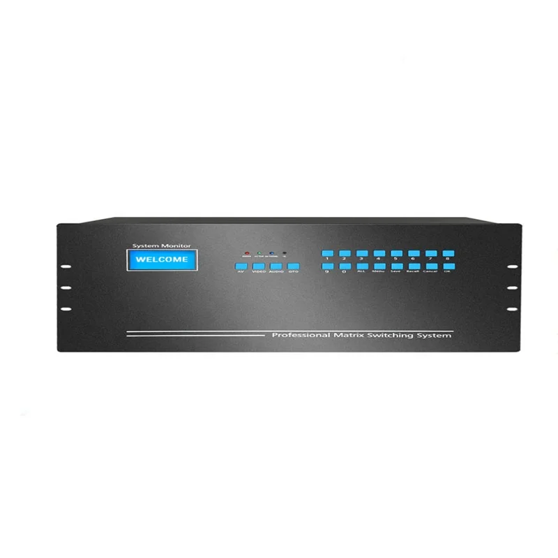 HDbaset 8X16 Matrix Switch 4K@30 HDCP1.4 2 Hdbaset 70m 8x16 Video Matrix Switcher مع وحدة تحكم IP