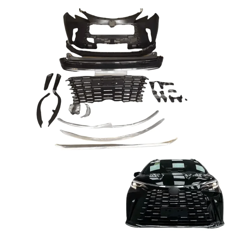 

Auto Body Kit Front Bumper Grilles Rear Lips for Sienna 2021 2022 2023 2024 Upgrade LM New Style Unpainted Car Exterior Parts