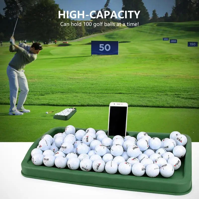 

Practice Golf Balls Tray Golf Ball Storage Organizer Golf Ball Container Golf Training Non-Slip Ball Tray Organizers 100 Balls