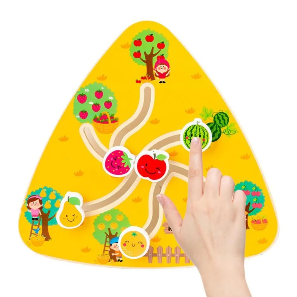 Wooden Children's Maze Walking Board Montessori Multipurpose Montessori Maze Boards Portable Early Education Puzzle Maze Board