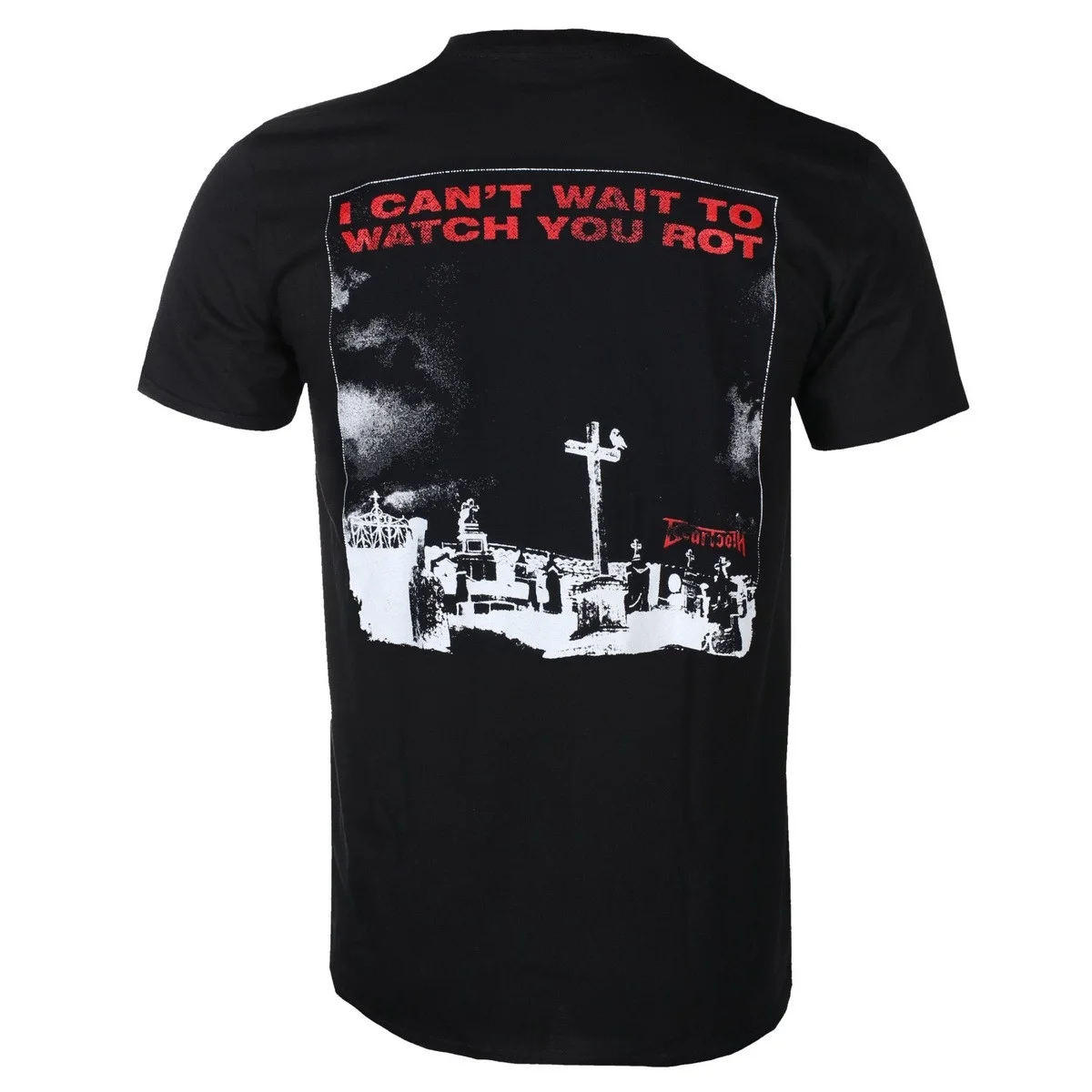 Gothic Metal‑Core Streetwear T Shirt Beartooth Tombstone Motif Front Back Print Men Women Retro Dark Rock Casual Short Sleeve T