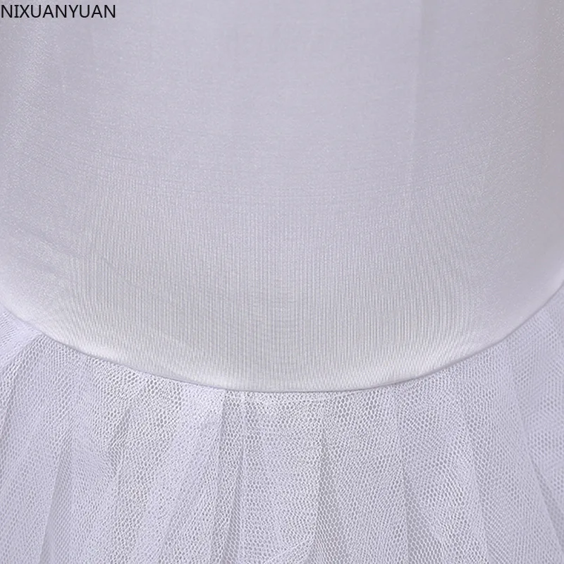 White Mermaid Fluffy Skirt Petticoat for Girls Crinoline Petticoat Girl Princess Dress Underskirt Slip Wedding Hoop Under Puffy