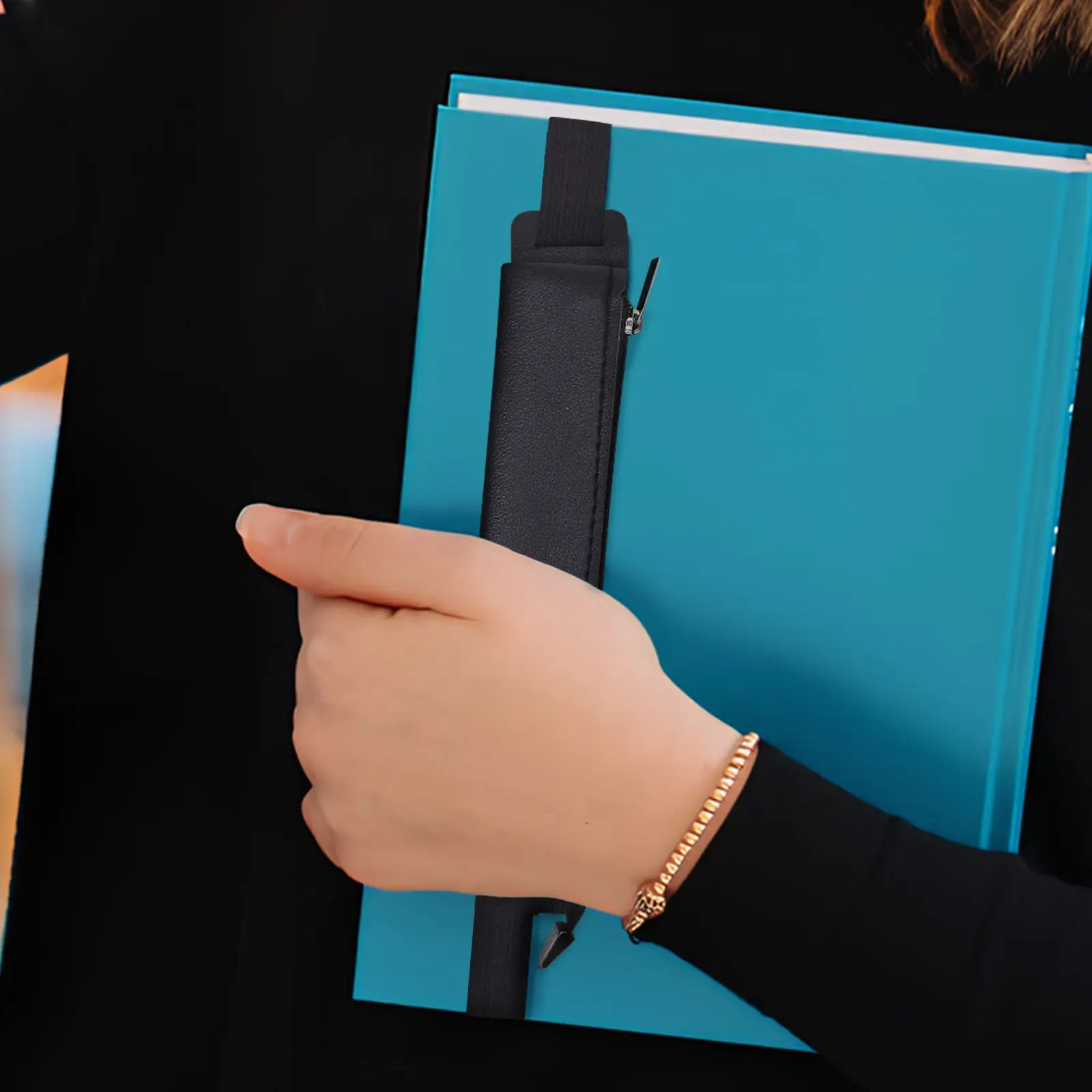 

2 шт. держатель на молнии для ноутбука портативный держатель для ручек планировщик журнал легкие портативные школьные канцелярские принадлежности