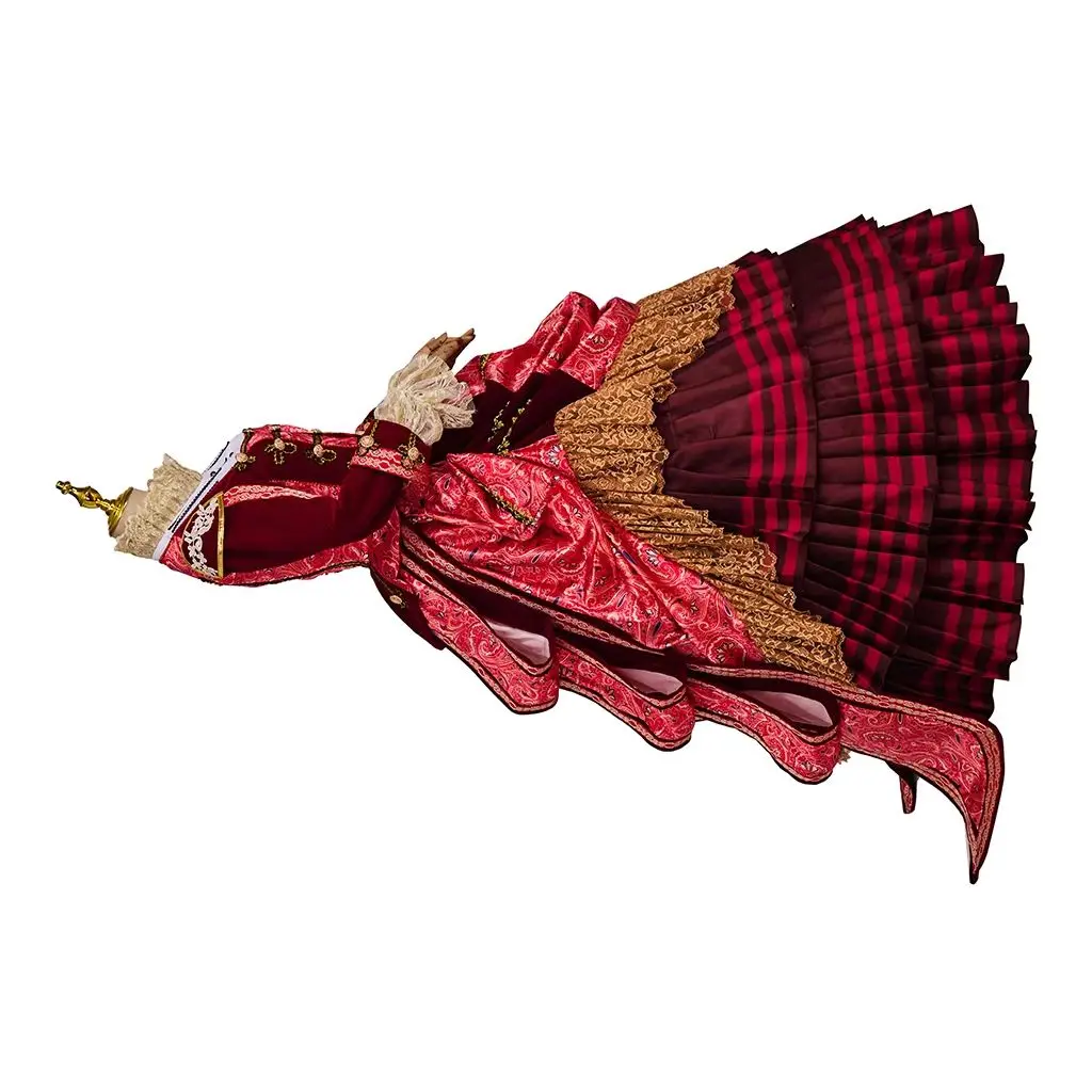 Disfraz de Carlotta de El Fantasma de la Ópera, Vestido de Actriz de Broadway, Vestido Victoriano con Volantes, Vestido de Baile Musical