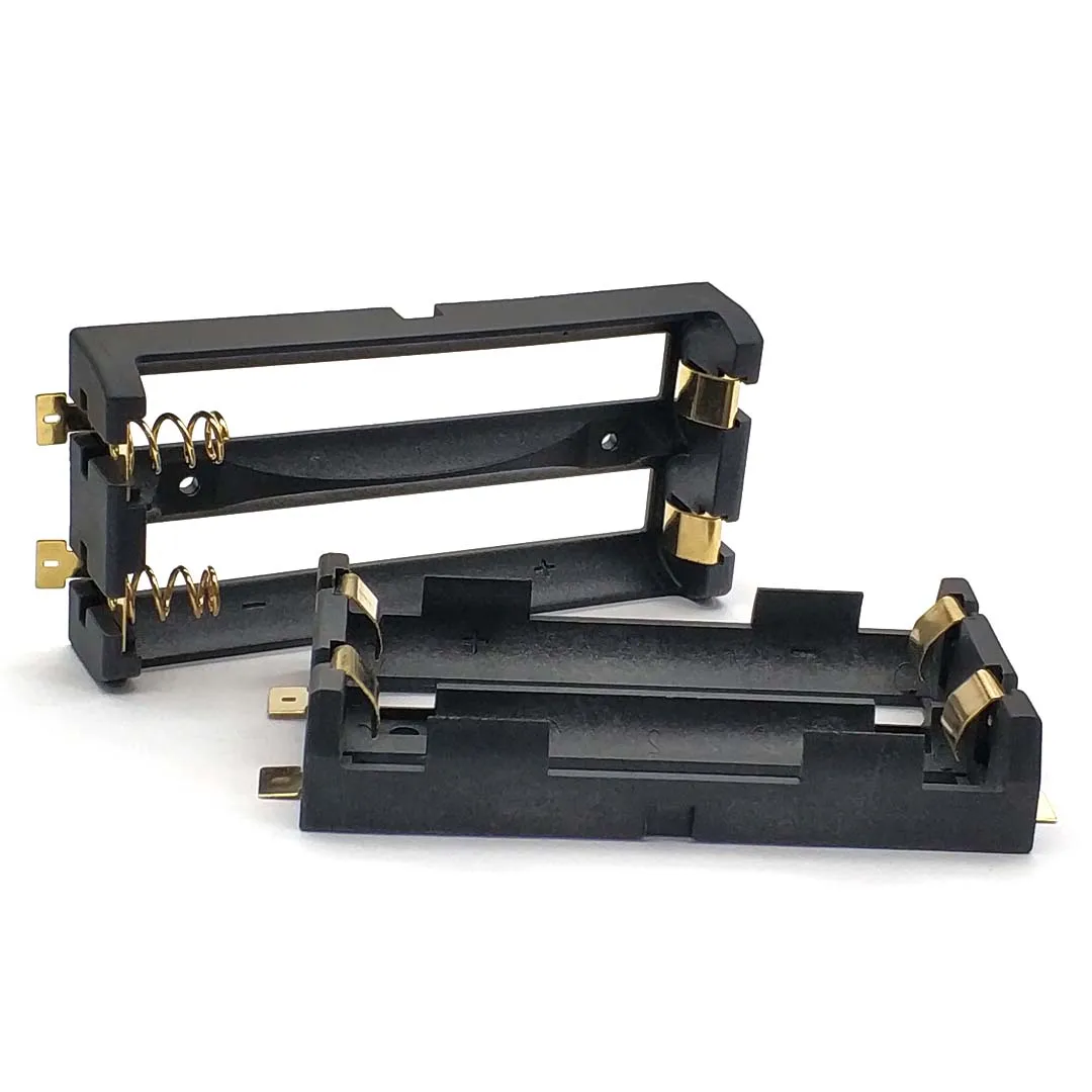 2 18650 حامل البطارية 18650 SMT SMD THM ثقب لحام الربيع تمديد صندوق بطارية حقيبة للتخزين الحاويات قوة البنك صندوق البطارية