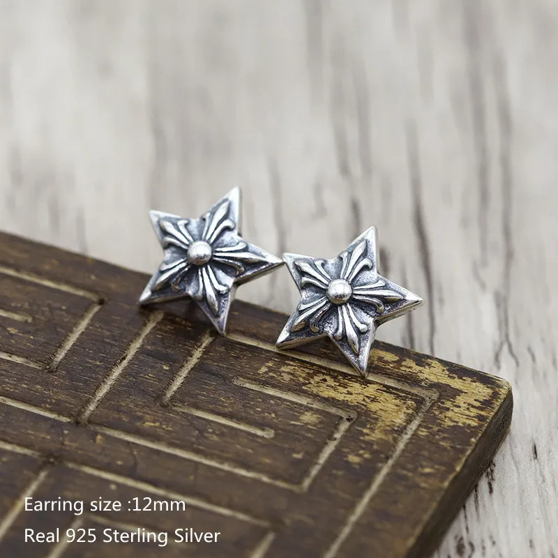 Buyee 925 Sterling Silver Star Stud Earring Excellent Sweet Small Earring for Women Men Fashion Party Fine Jewelry Earring