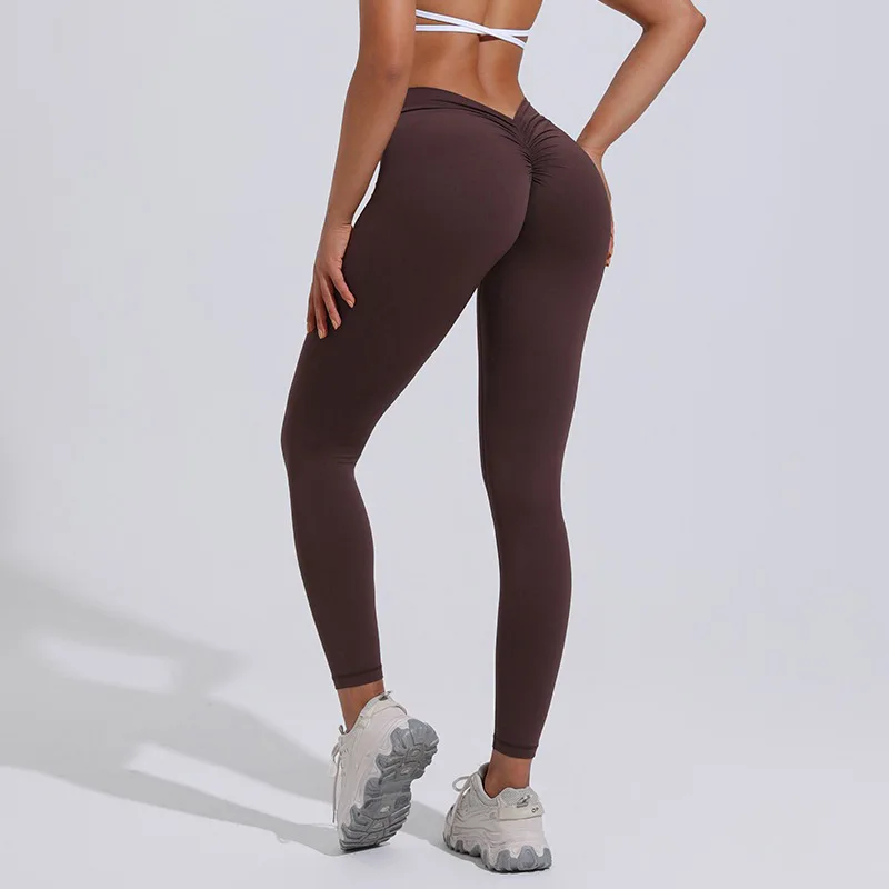 BIANHUI 2025 High Waist Women's Yoga Pants V Peach Butt Lifting Leggings Push Up Sports Fitness Peach Leggings Workout Gym